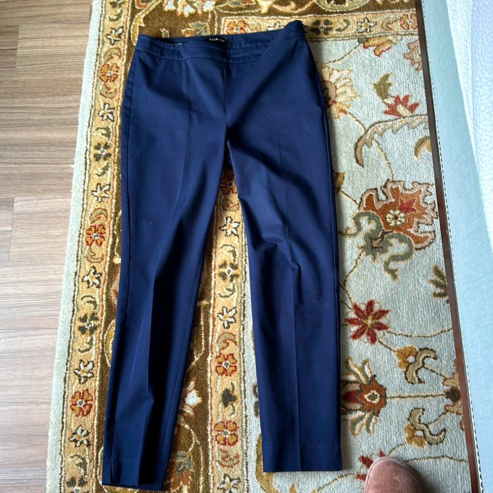Talbots Navy Blue Cotton “Chatham” ankle length Trousers.